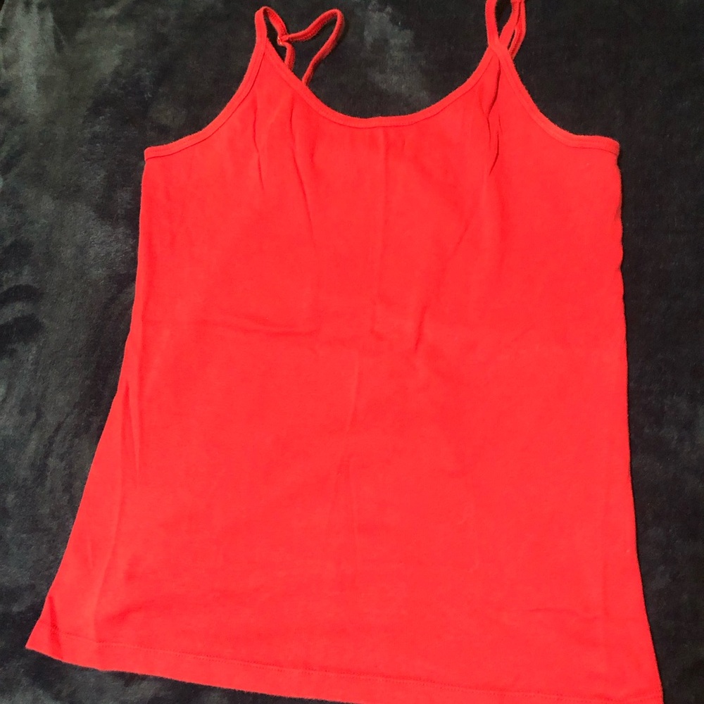 Faded Glory Red Camisole Tank Top 100% Organic Cotton